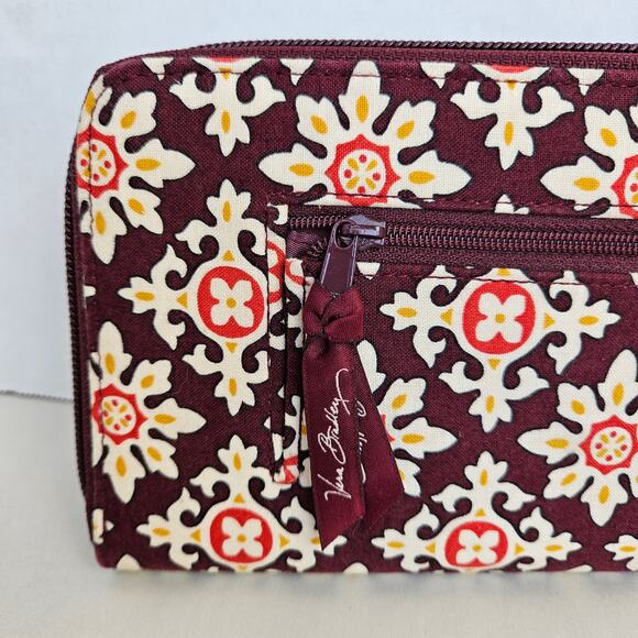 Vera Bradley Women's Medallion Long Zippered Travel Organizer Wallet - Picture 3 of 12